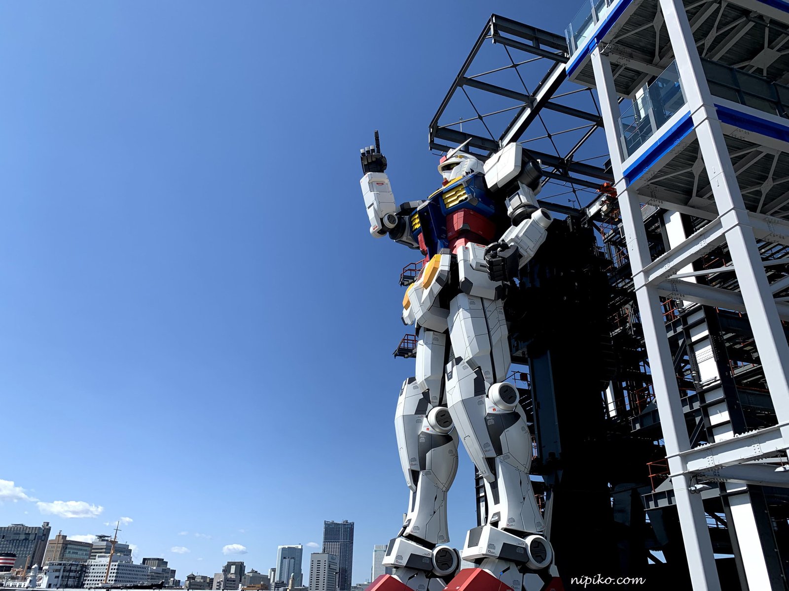Mô hình Gundam cao 18 mét, nặng đến 2.500 ký/ Photo: Nipiko