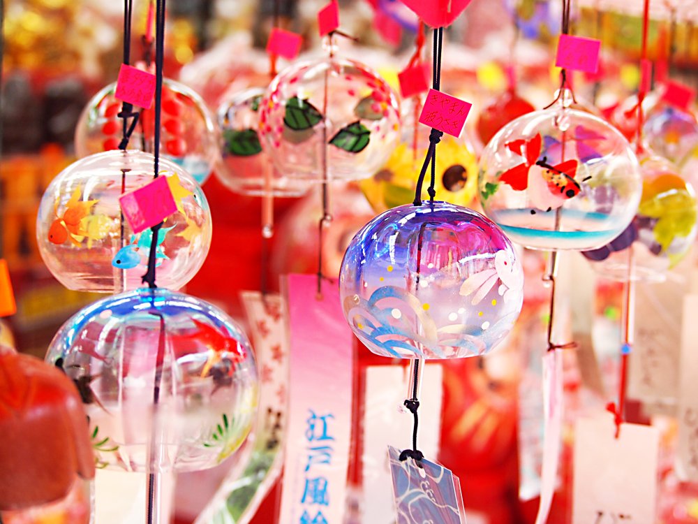 Chuông gió tại lễ hội Fuurin Ichi tại thành phố Kawasaki/ Photo: http://koyashi.net