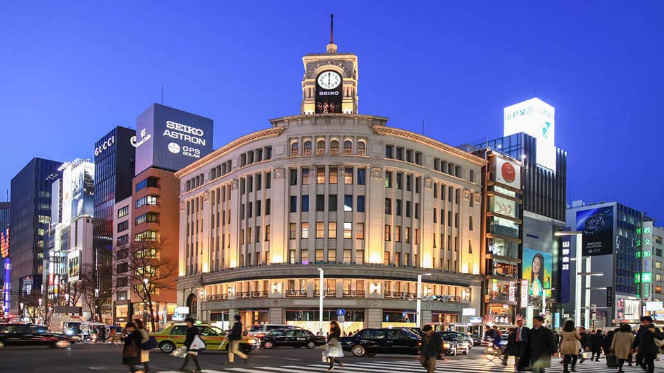 Khu phố Ginza sầm uất bật nhất Tokyo / Photo: https://anaintercontinental-tokyo.jp
